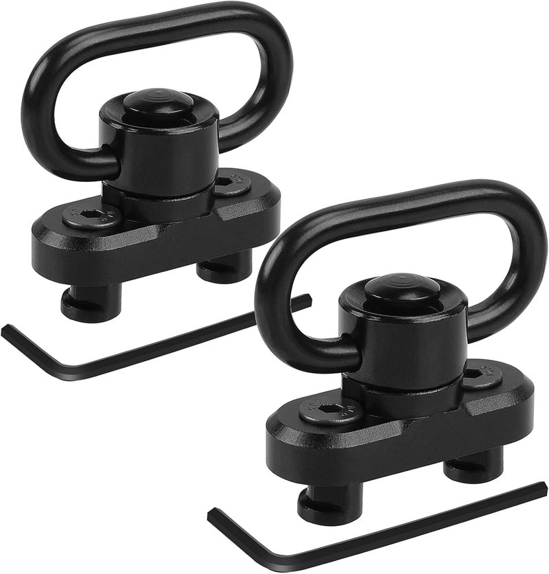 FENTUK Keymod 2 Point Traditional Sling Mounts Sling Swivels, 2 Pack 1.25" Quick Detach QD Sling Swivels Mount Attachment for Key mod System - Image 1